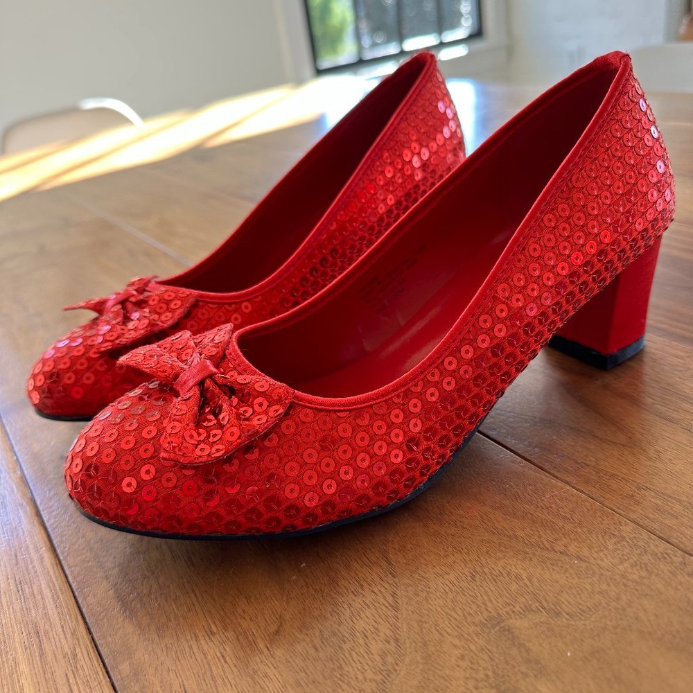 Rubies - Red Sequin Adult Pump Dorothy - New - Size 9